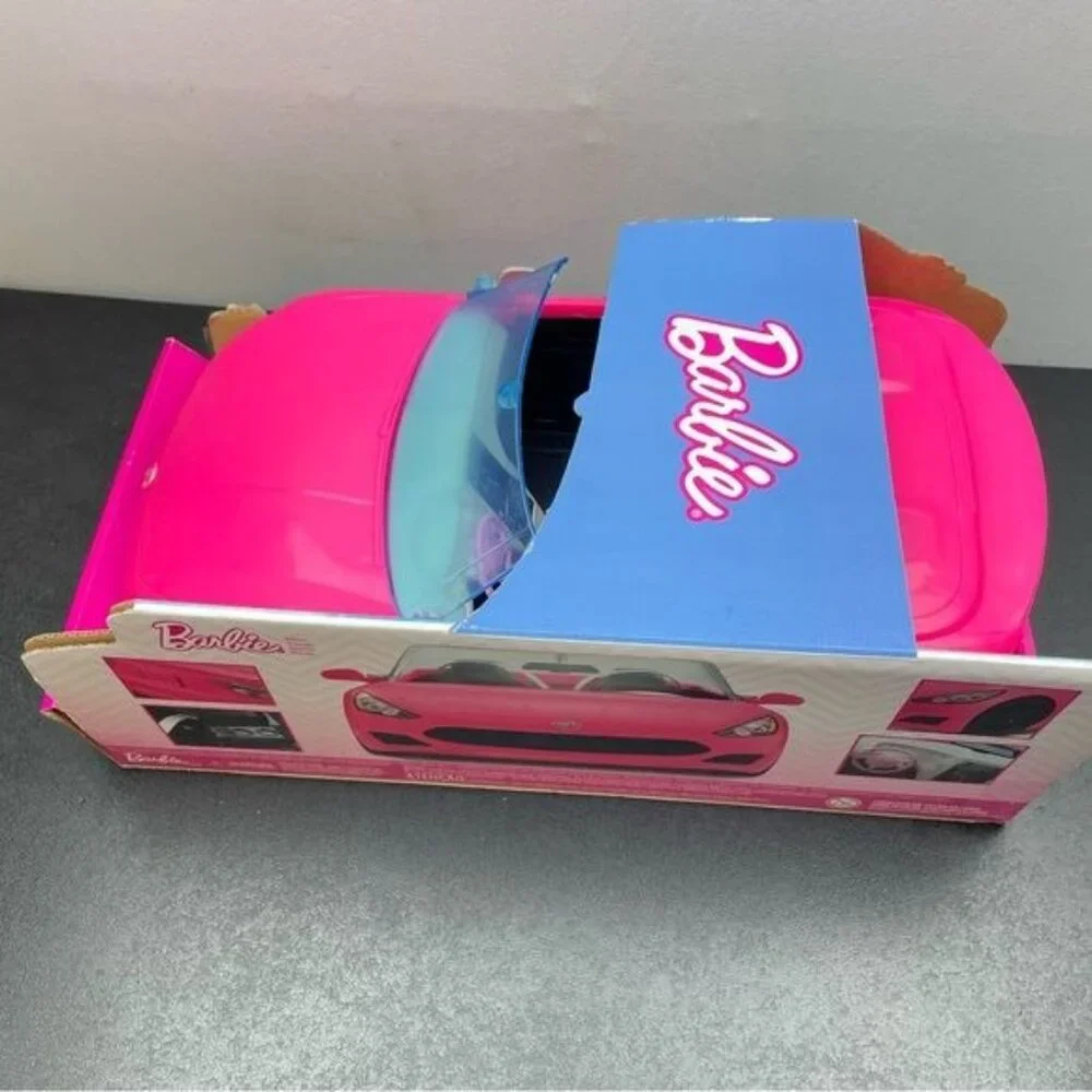 Barbie Pink Convertible 2 Seater vehicle With Rolling Wheels